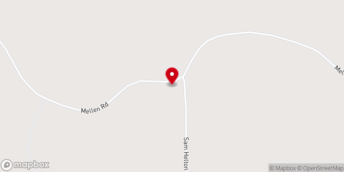 Map showing location of Mellen Church