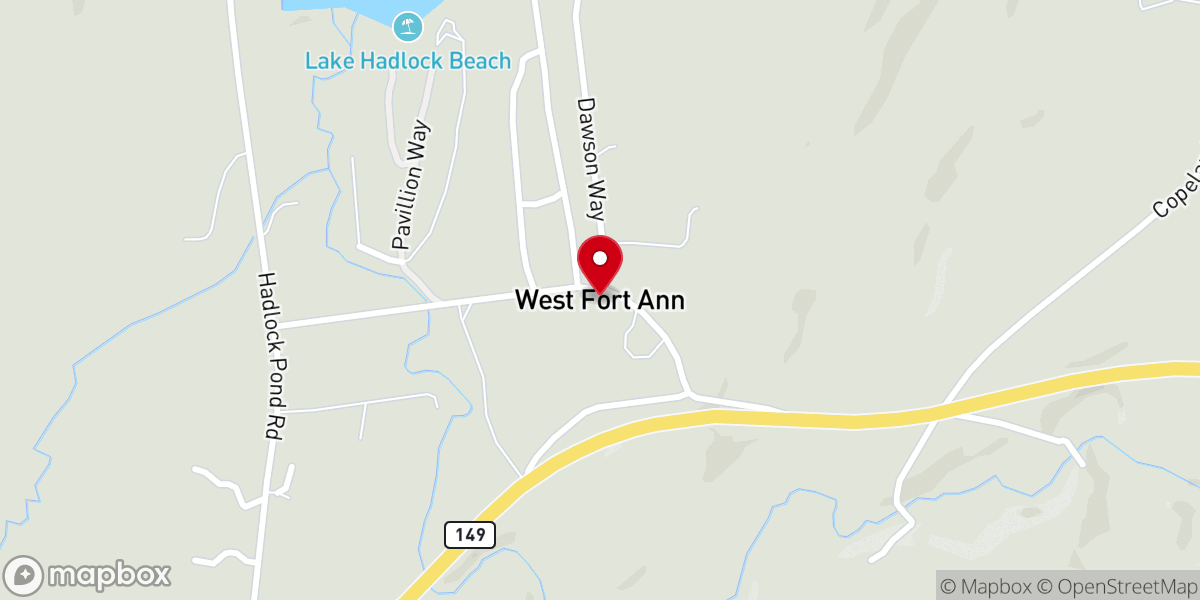 Map showing location of West Fort Ann