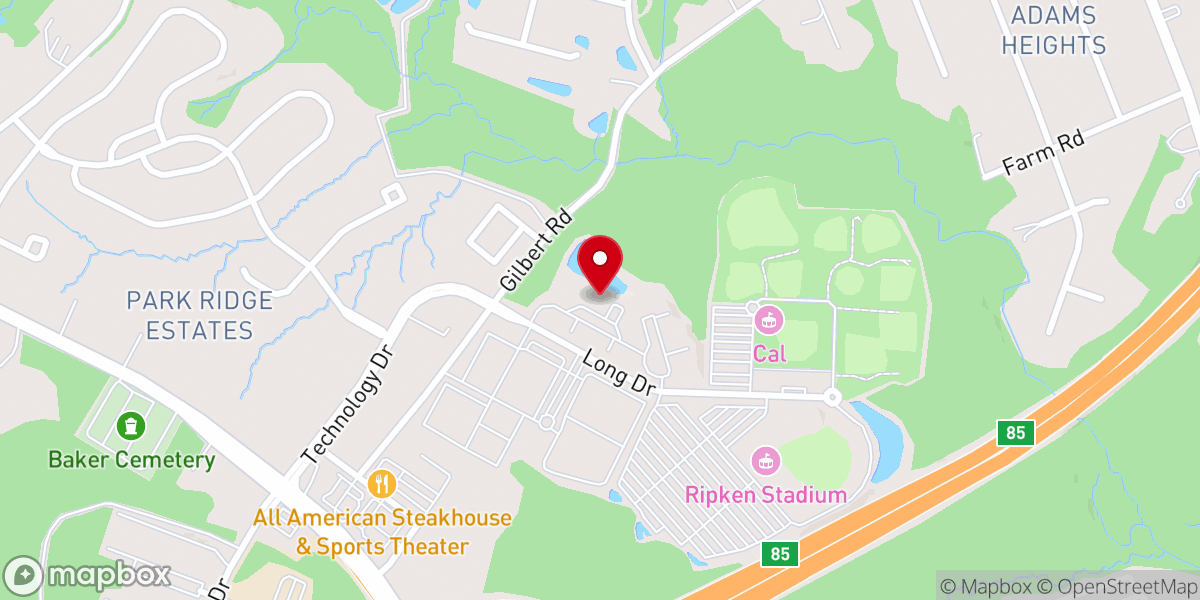 Map showing location of The Yards at Fieldside Village