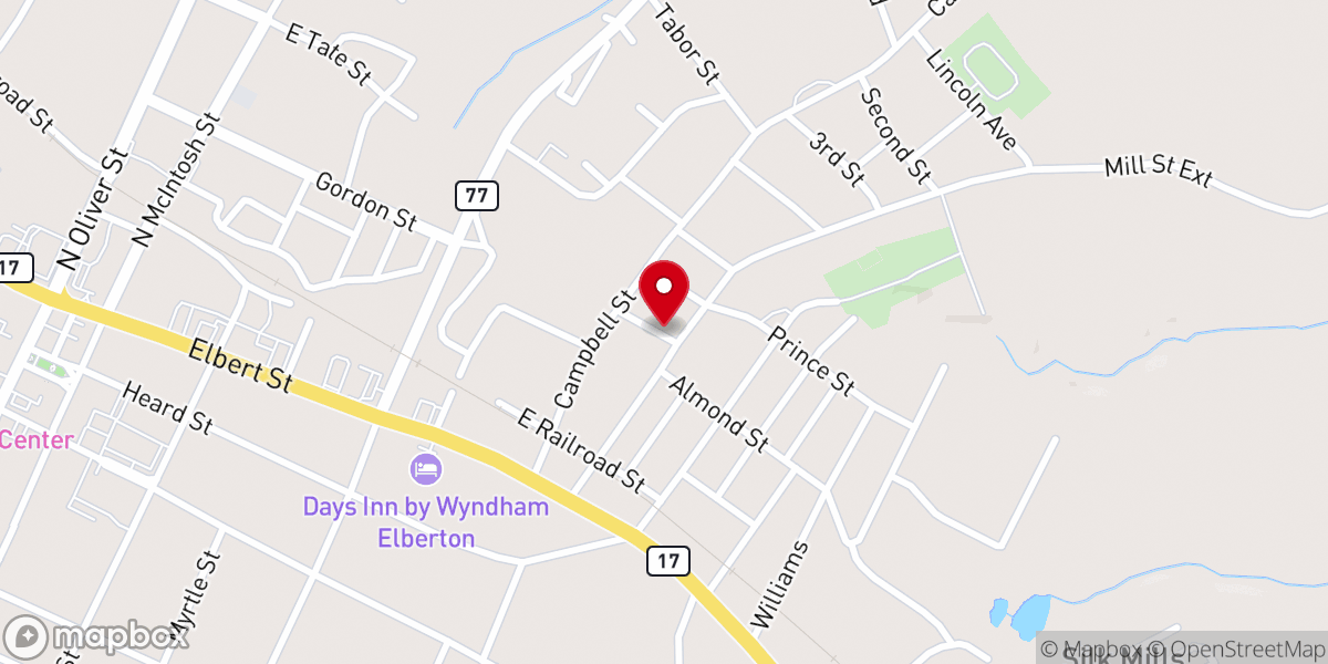 Map showing location of New Era Baptist Church