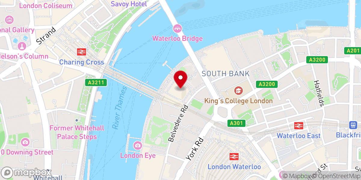 Map showing location of Royal Festival Hall Multi Faith Prayer Room