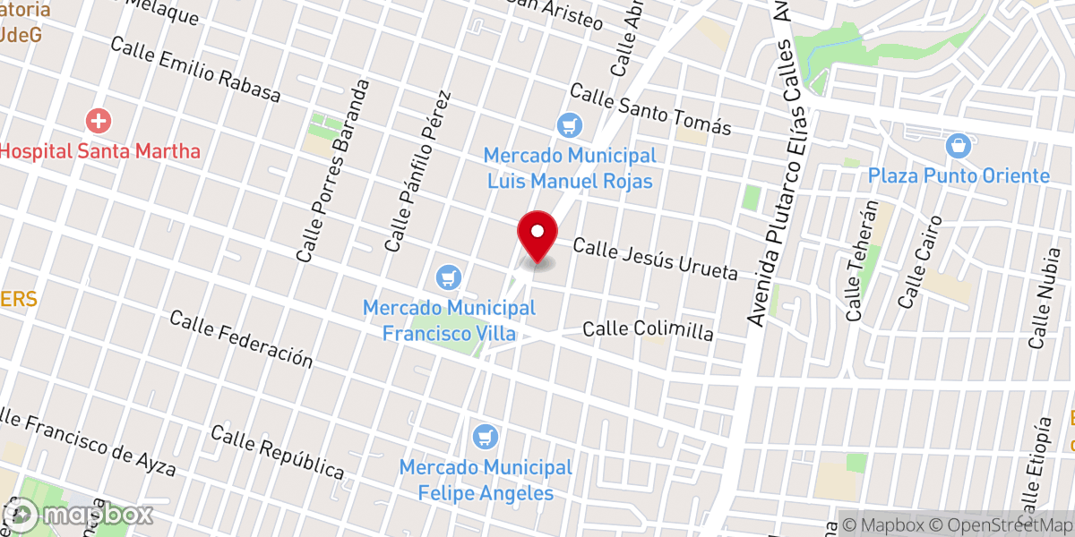 Map showing location of Comunidad Cristiana Sion A.R.