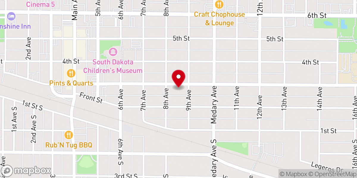 Map showing location of Brookings Church of Christ