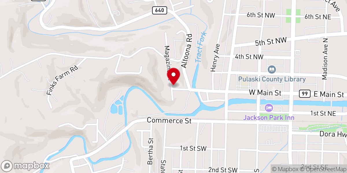 Map showing location of First Baptist Church Fellowship