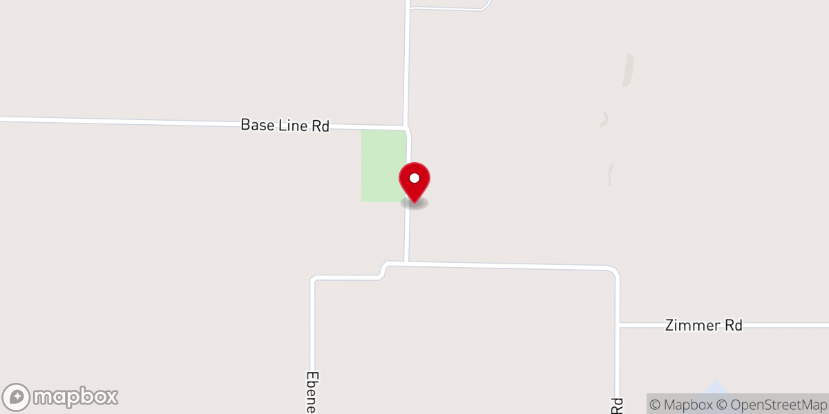 Map showing location of Ebenezer Church
