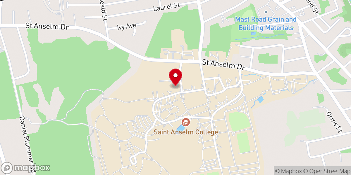 Map showing location of Saint Anselm Abbey