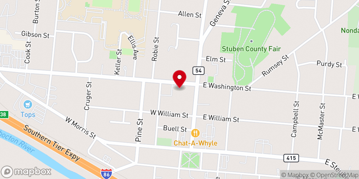 Map showing location of United Methodist Church