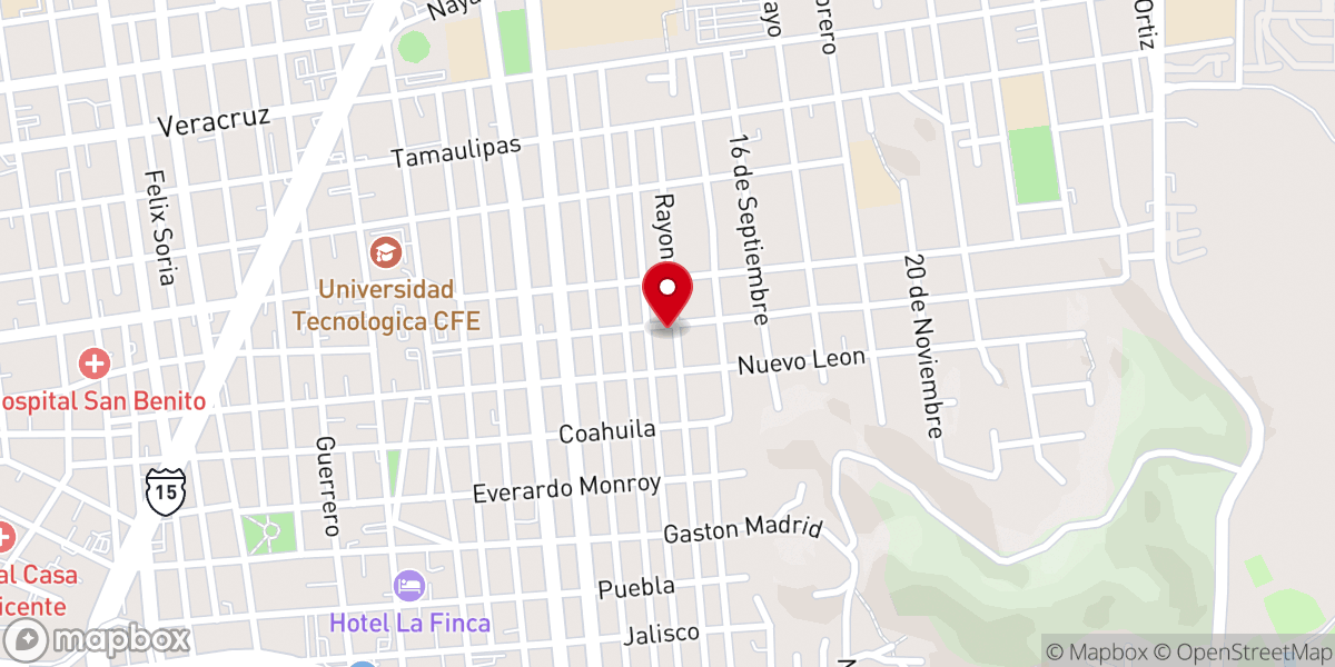 Map showing location of Iglesia del Sagrado Corazón de Jesús