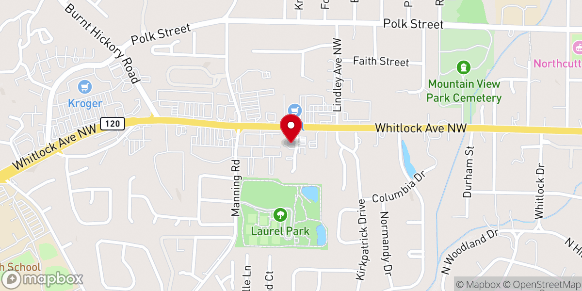 Map showing location of Triumphant Community Church