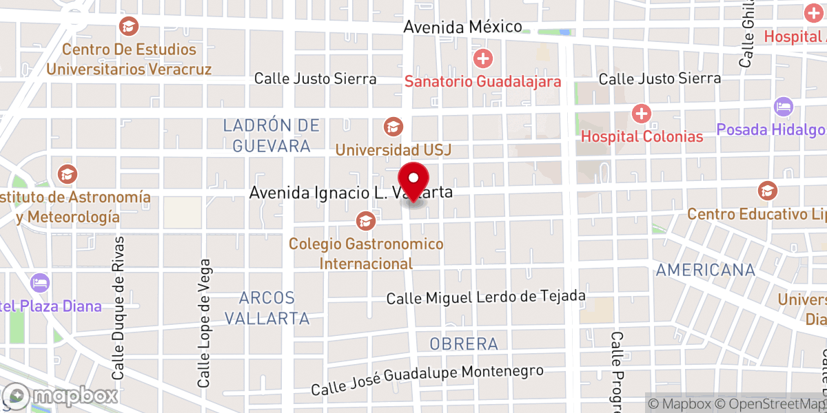 Map showing location of Río de Gracia Iglesia Cristiana