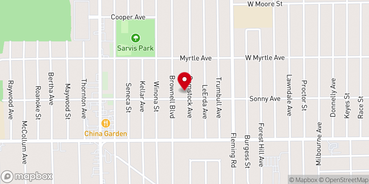 Map showing location of Blackwell A.M.E. Zion Church