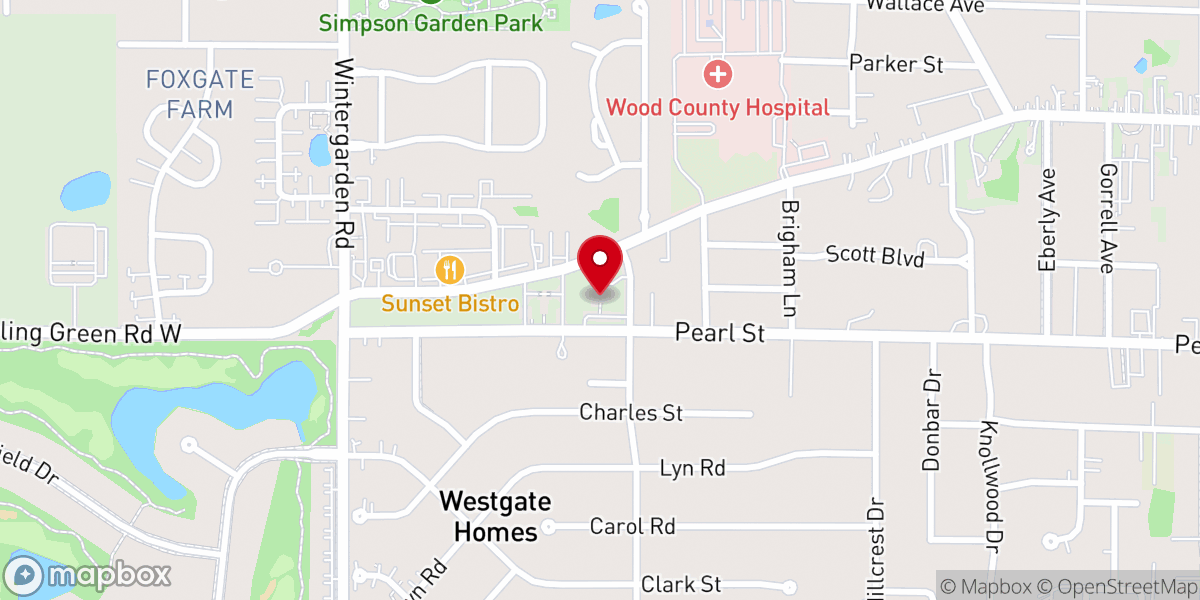 Map showing location of Peace Lutheran Church