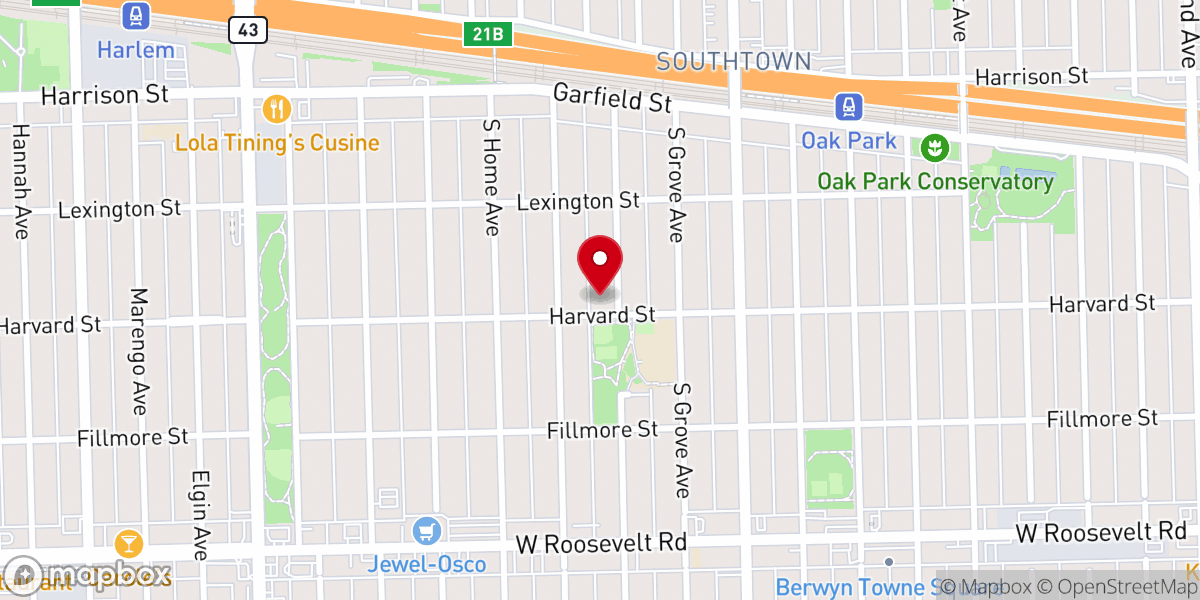 Map showing location of Harvard Family United Church of Christ