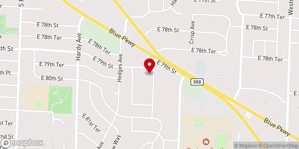Map showing location of Beacon Free Will Baptist Church