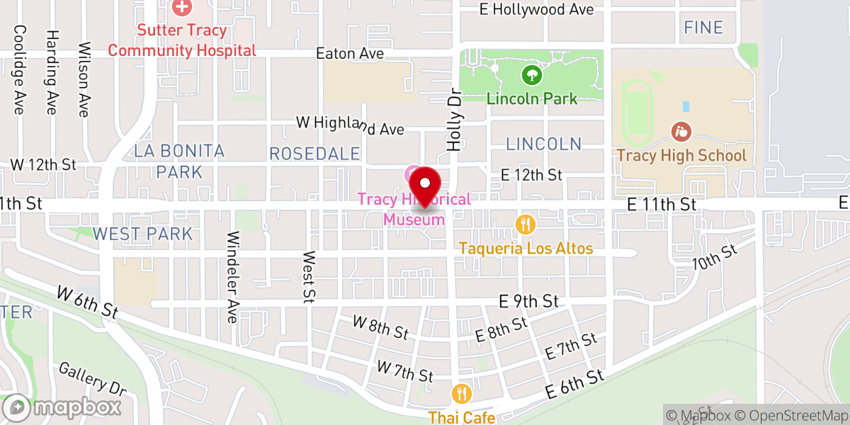 Map showing location of Home Church Tracy