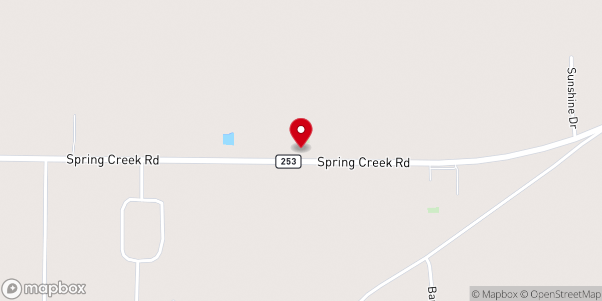 Map showing location of Mount Gilead Free Will Baptist Church