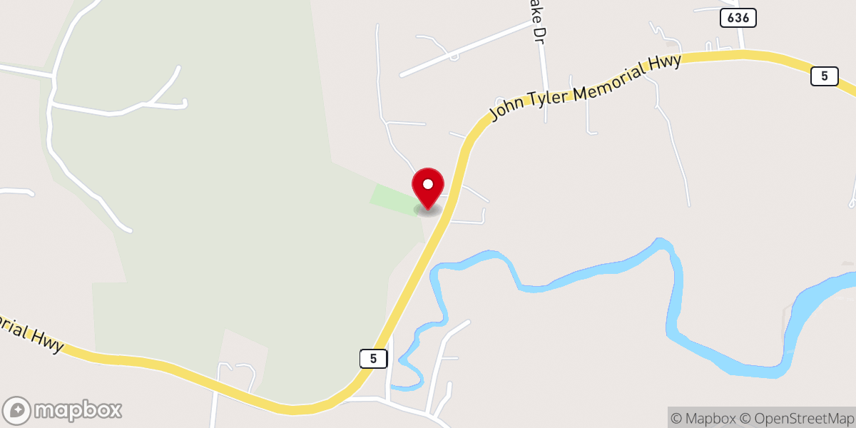 Map showing location of New Vine Baptist Church