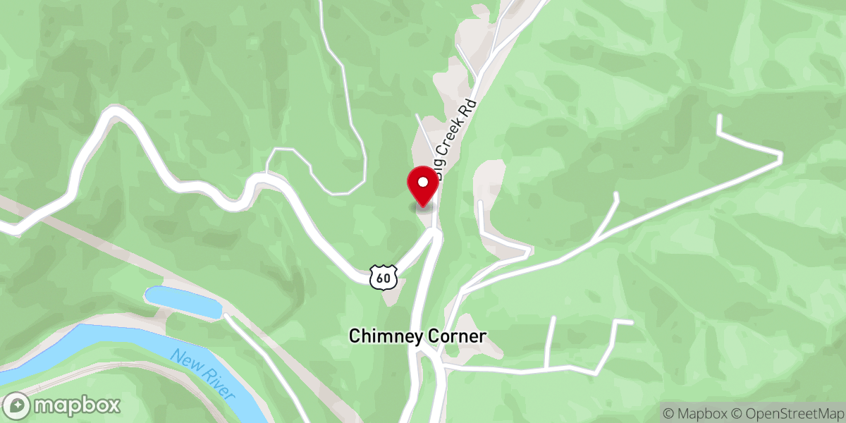 Map showing location of Gum Spring Baptist Church
