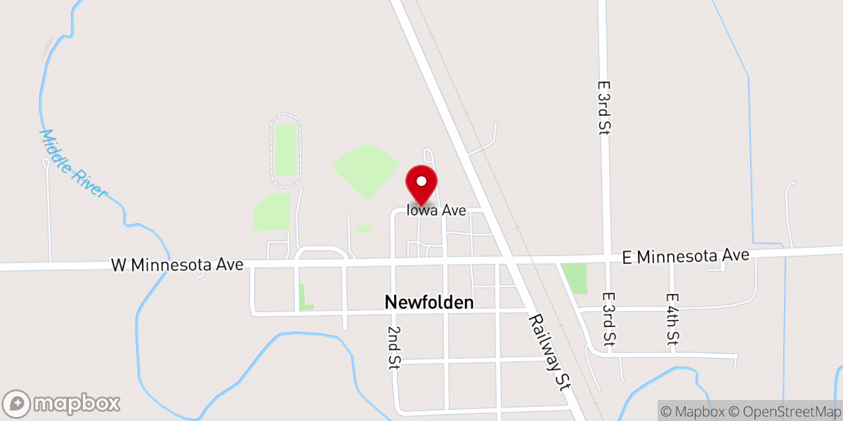 Map showing location of New Hope Lutheran Church