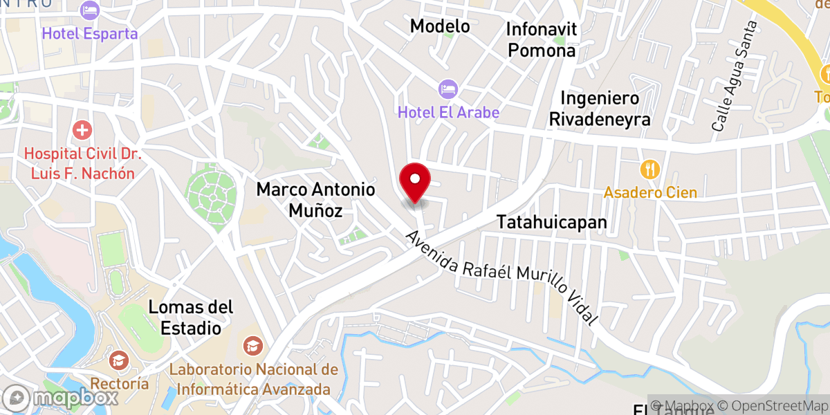 Map showing location of Parroquia María Madre de la Iglesia