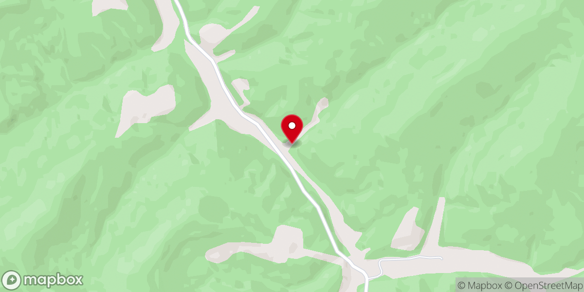 Map showing location of North Fork Baptist Church