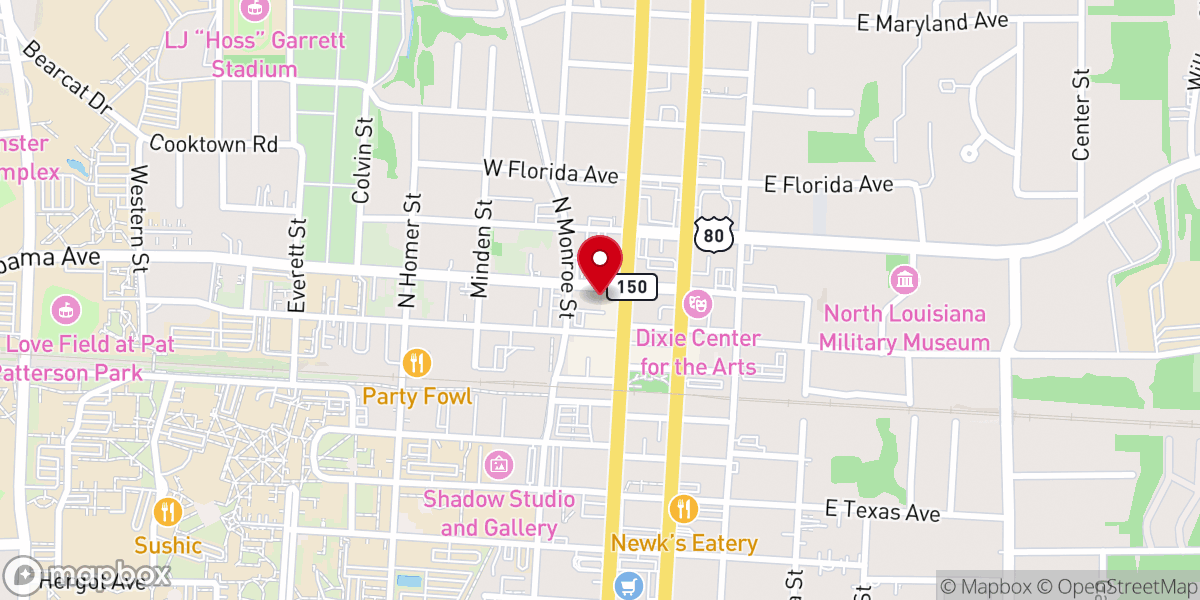 Map showing location of Ascend Church of Ruston, LA