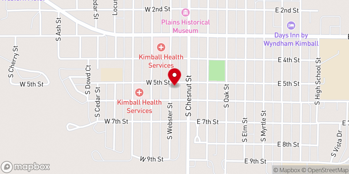 Map showing location of First English Lutheran Church ELCA