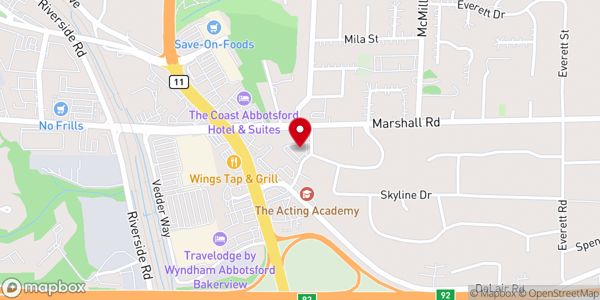 Map showing location of Abbotsford Seventh-day Adventist Church