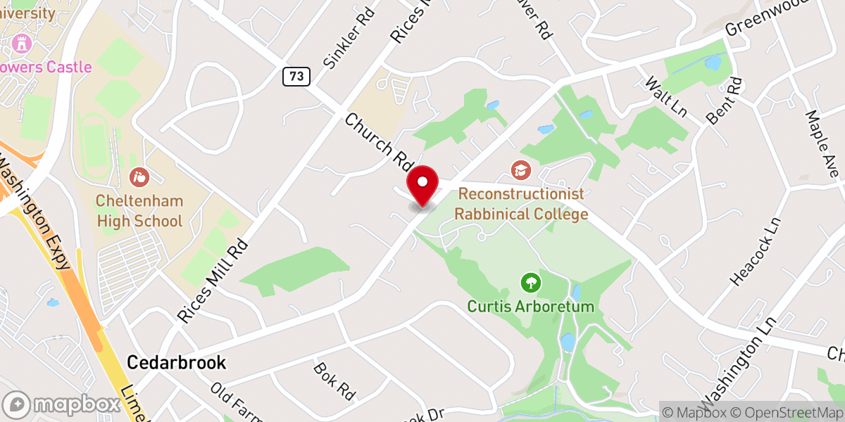 Map showing location of New Covenant Church Cheltenham