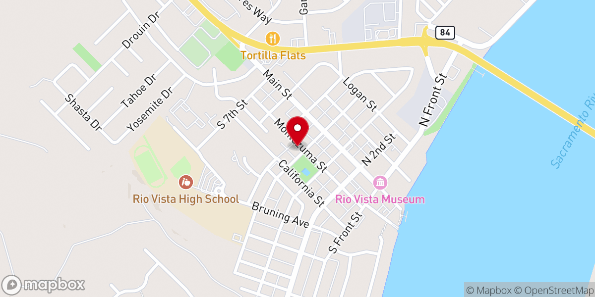 Map showing location of Calvary Chapel Rio Vista