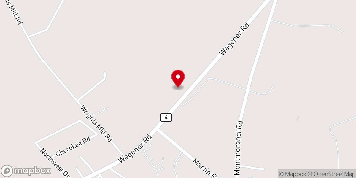 Map showing location of East Side Baptist Church