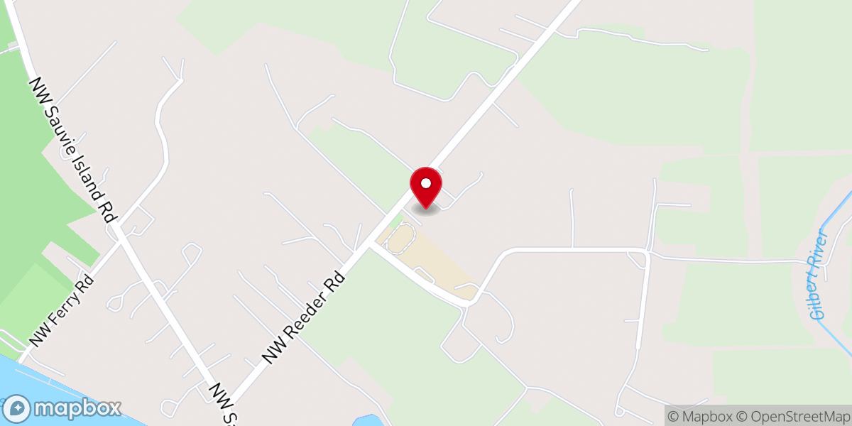 Map showing location of Sauvie Island Community Church