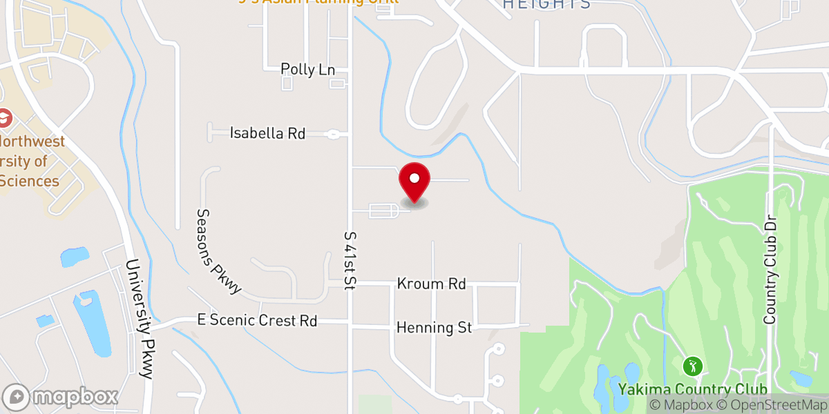 Map showing location of United Christian Church-Yakima