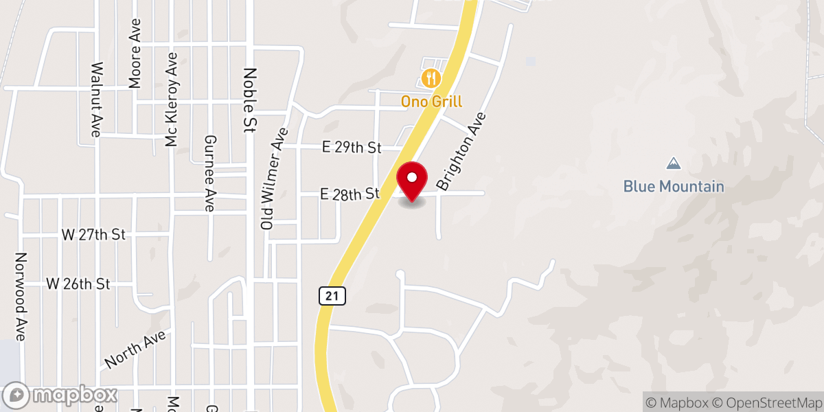 Map showing location of Anniston Seventh-Day Adventist Church