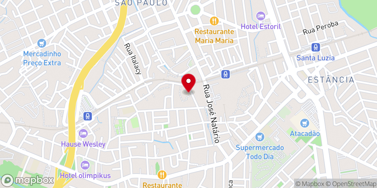 Map showing location of Primeira Igreja Batista