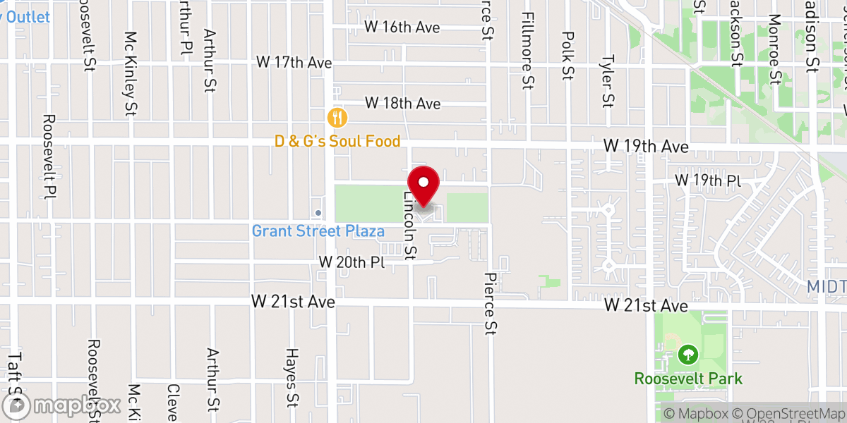 Map showing location of Trinity United Church of Christ
