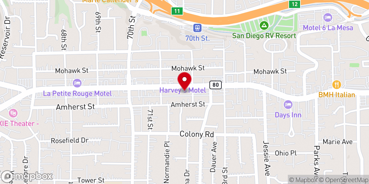 Map showing location of The Potter's House Christian Fellowship Church La Mesa