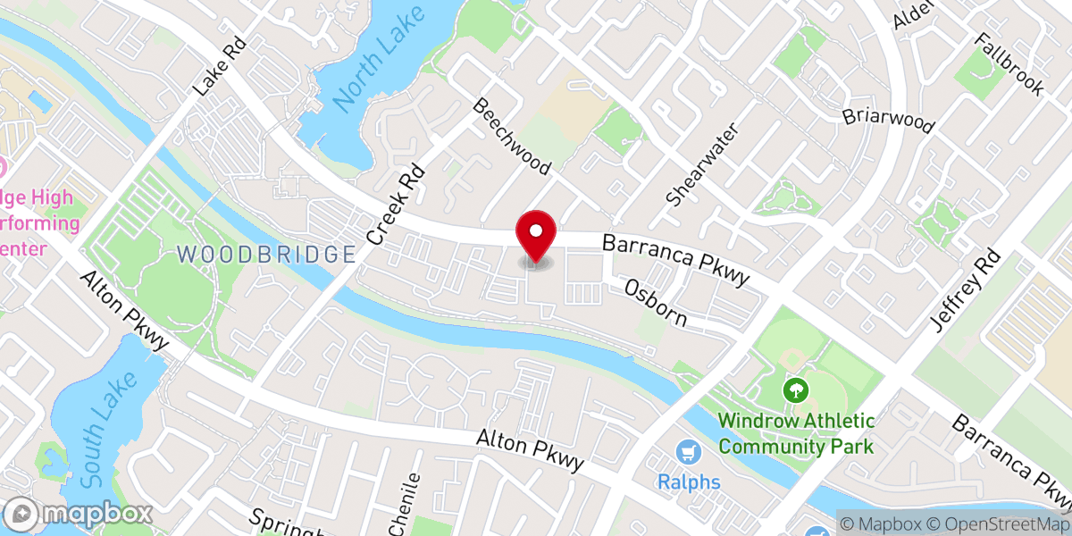 Map showing location of Woodbridge Community Church