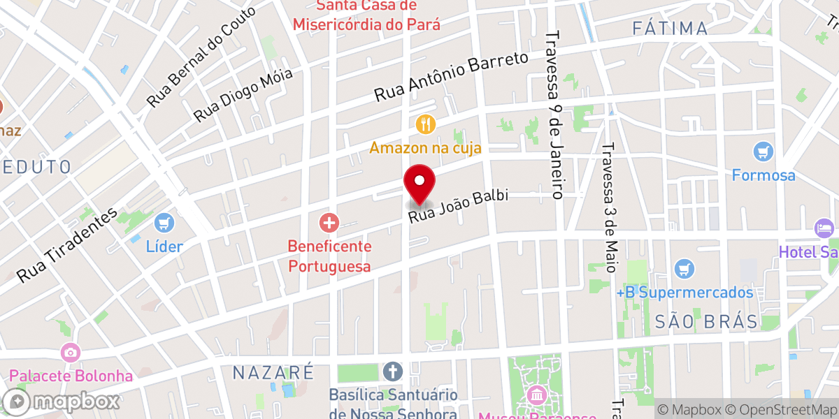 Map showing location of Igreja Videira Belém