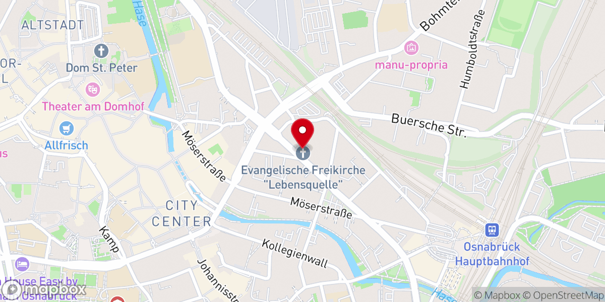 Map showing location of Encounter Kirche e.V.
