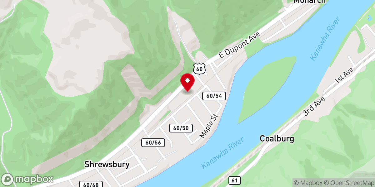 Map showing location of Shrewsbury Church of God