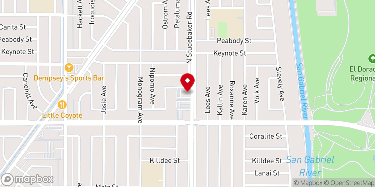 Map showing location of Echo Church