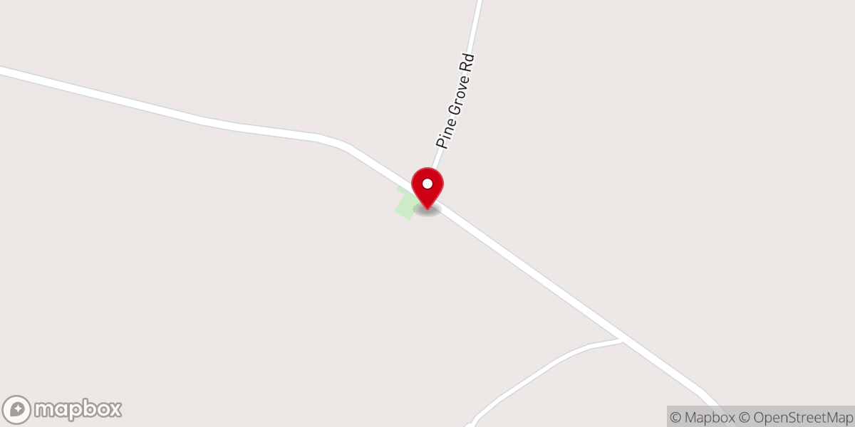 Map showing location of Pine Grove Baptist Church