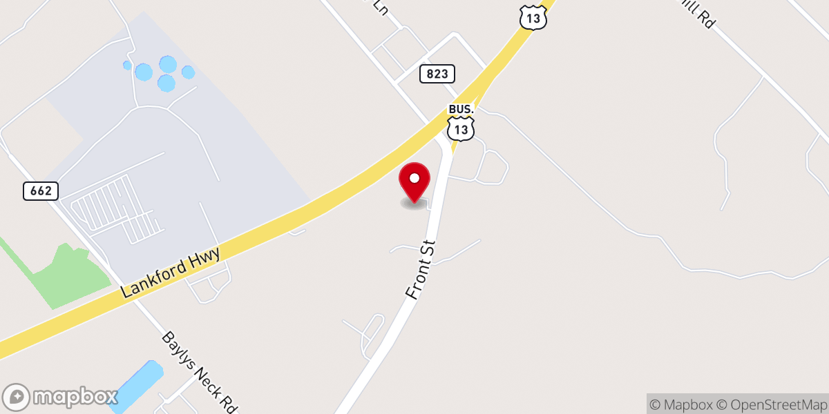 Map showing location of Baptist Bible Church