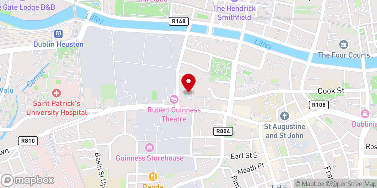 Map showing location of St. Patrick's Tower at The Digital Hub