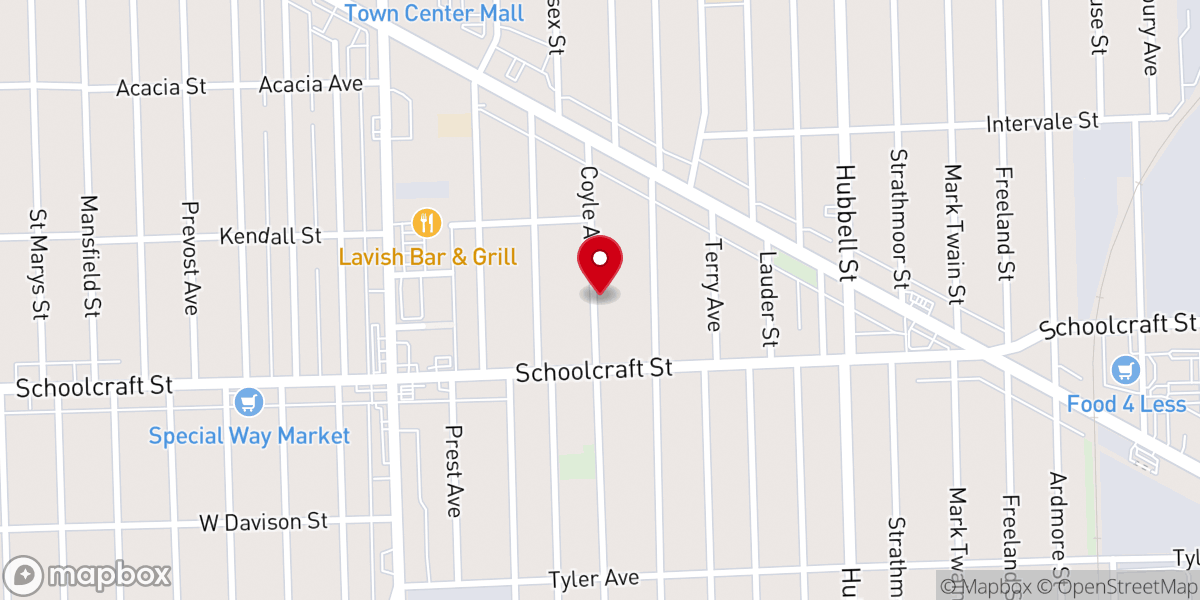 Map showing location of MT Valley Missionary Baptist Church
