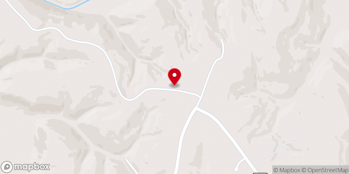 Map showing location of Tick Ridge Church