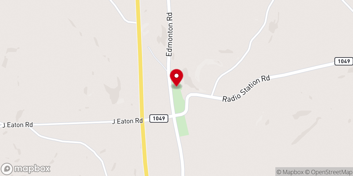 Map showing location of Skaggs Creek Church