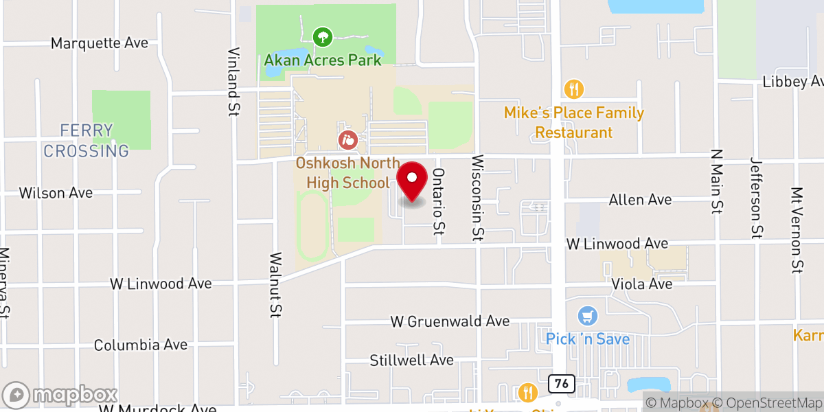 Map showing location of First United Methodist Church