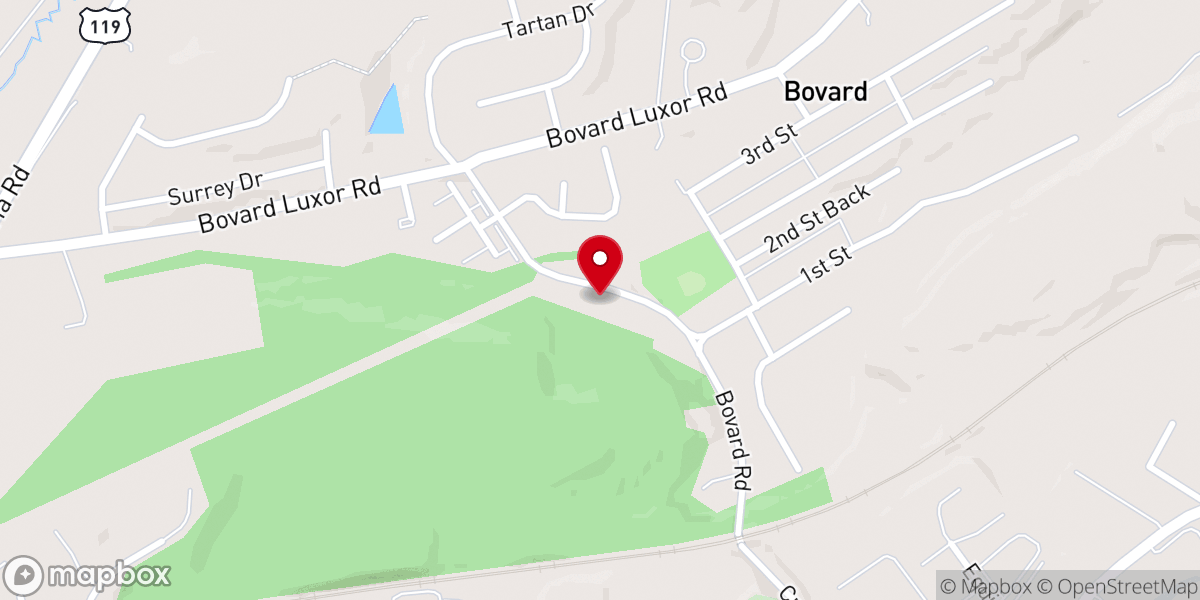 Map showing location of Laurel Highlands Presbyterian